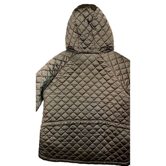 BCBG MAxazria Womens Hooded Quilted Jacket Coat With Zipper & Drawstring - Picture 3 of 11